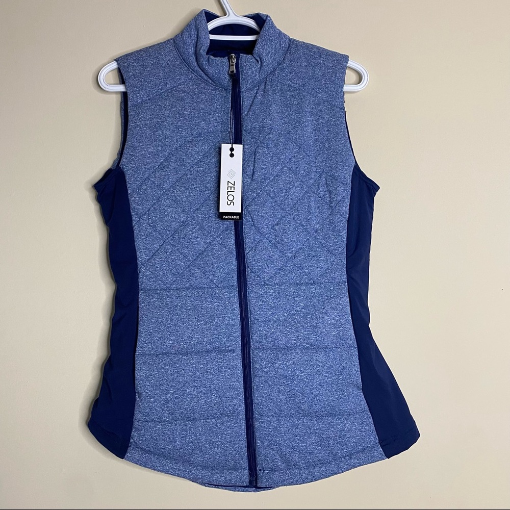 ZELOS CORE VEST Blue Heather Size Medium NWT  MSRP $58